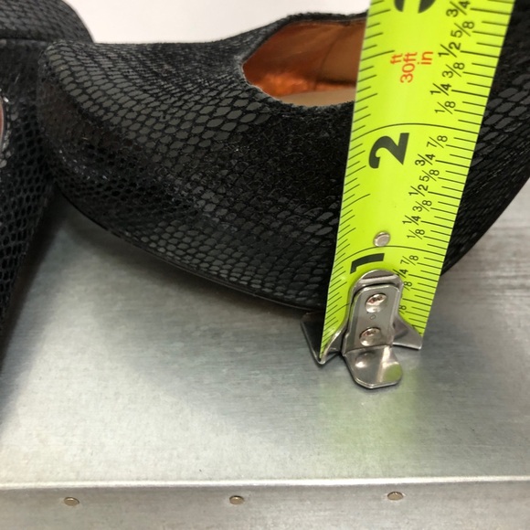 BCBGeneration Black Snake and Rose Gold Bottom Platform Pumps - Picture 7 of 8